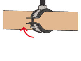 fischer Pipe clamp FRS 20 - 24 M8/M10